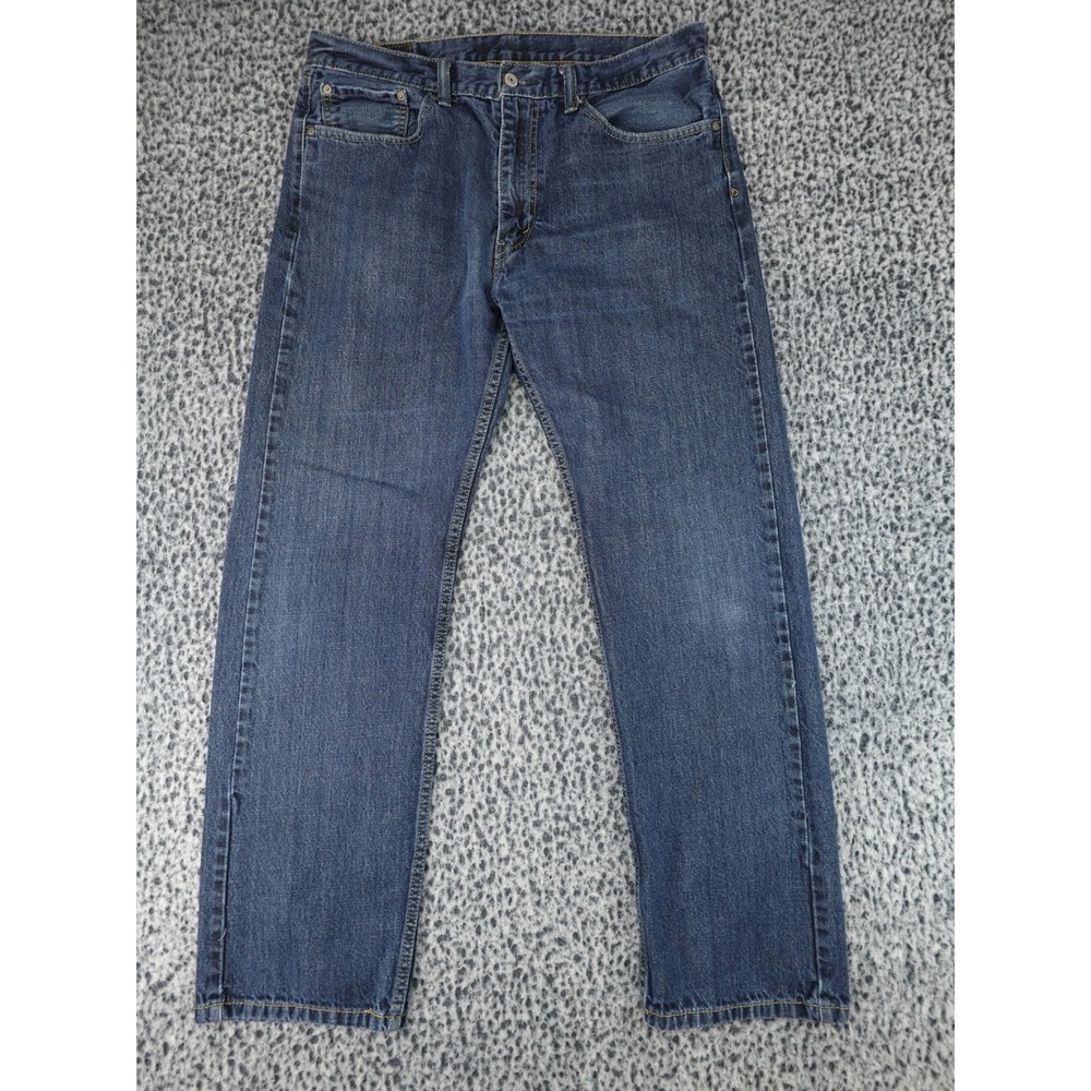 Levi's 505 Regular Fit‎ Jeans Mens 36x32 Blue Medium Wash Straight Leg Denim